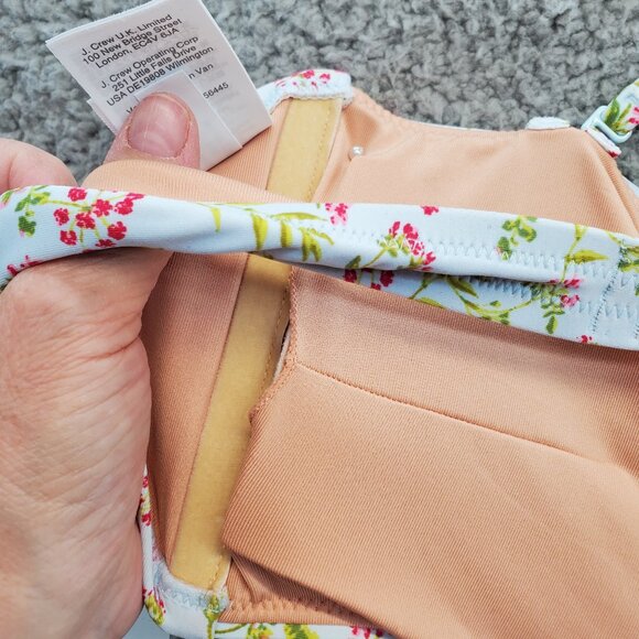 J. Crew cloud meadow blue floral Knot bandeau bikini top - Picture 8 of 9